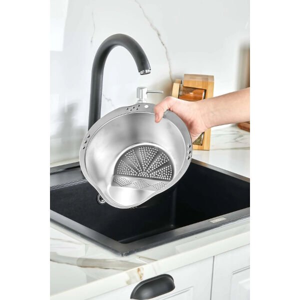 Paslanmaz Çelik Pirinç Süzgeci Şık Tasarımlı Fonksiyonel Ürün