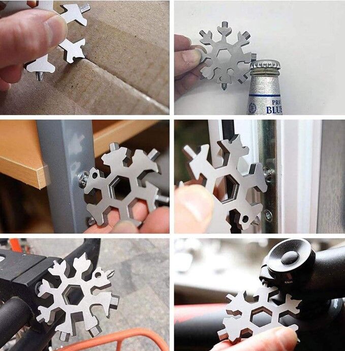 Kar Tanesi Çok Amaçlı Anahtarlık Açacak Şık Tasarımlı Fonksiyonel Ürün