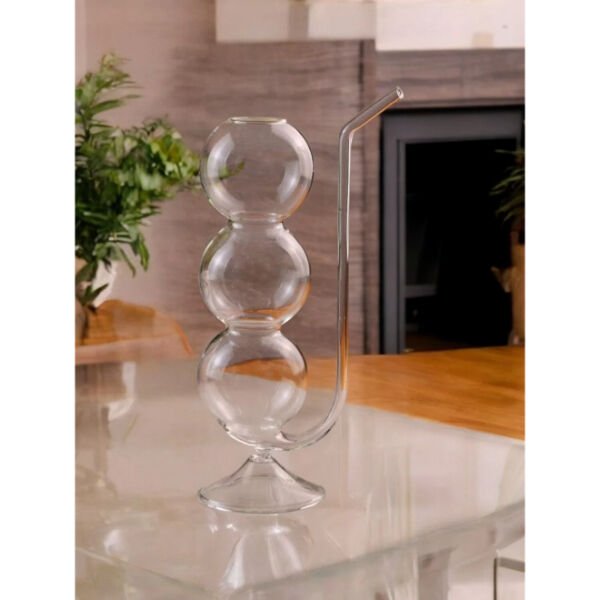 Pipetli Boğumlu Cam Bardak Şık Tasarımlı Fonksiyonel Ürün