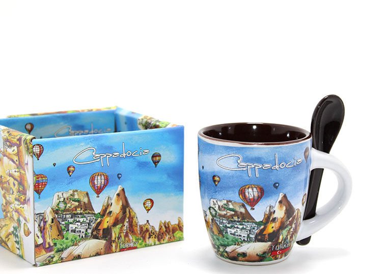 Kaşıklı Yöresel Kahve Fincanı Tekli Model 1 Şık Tasarımlı Fonksiyonel Ürün