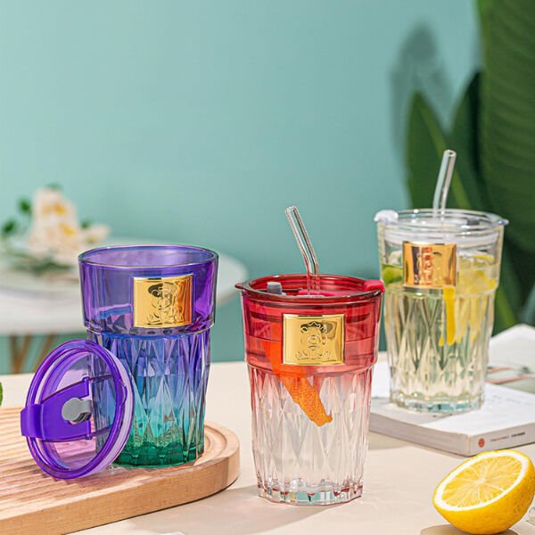 Pipetli Cam Bardak Şık Tasarımlı Fonksiyonel Ürün