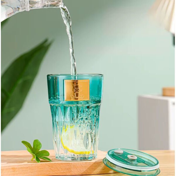 Pipetli Cam Bardak Şık Tasarımlı Fonksiyonel Ürün