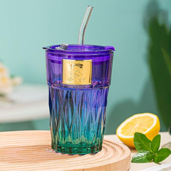 Pipetli Cam Bardak Şık Tasarımlı Fonksiyonel Ürün