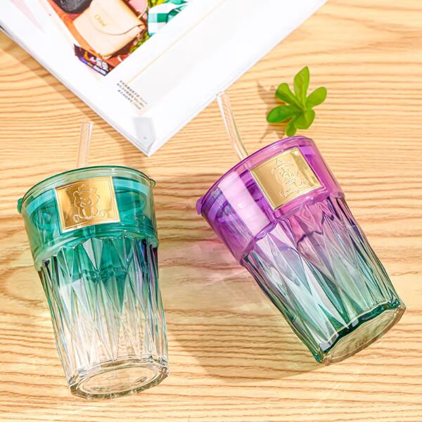 Pipetli Cam Bardak Şık Tasarımlı Fonksiyonel Ürün