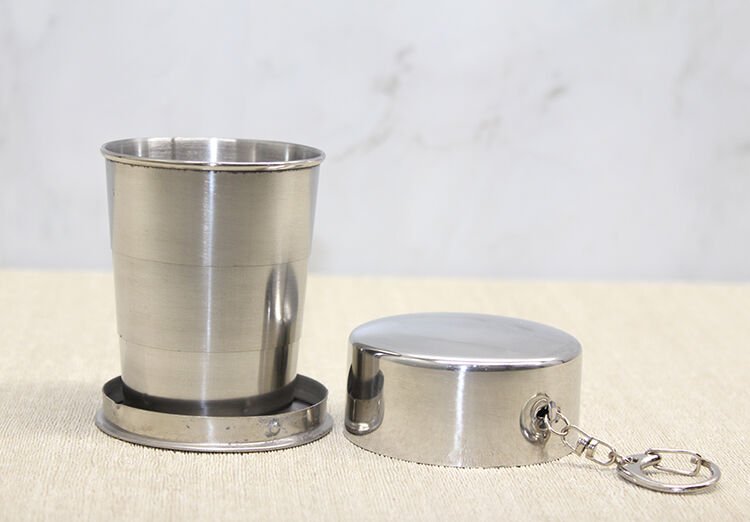 Katlanabilir Tekli Paslanmaz Çelik Shot Bardak 7 cm Şık Tasarımlı Fonksiyonel Ürün