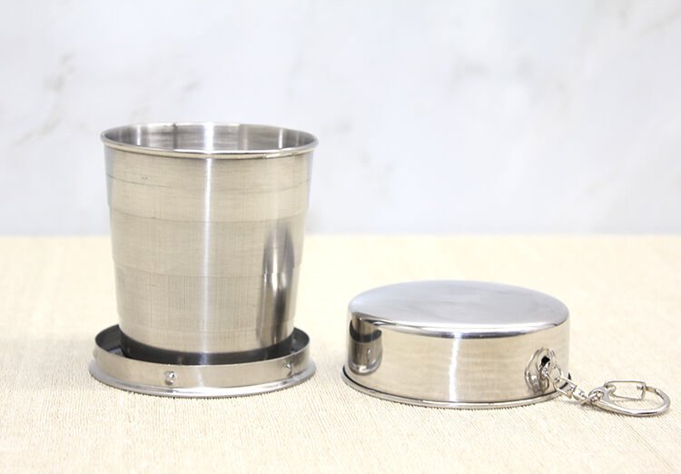 Katlanabilir Tekli Paslanmaz Çelik Shot Bardak 8 cm Şık Tasarımlı Fonksiyonel Ürün