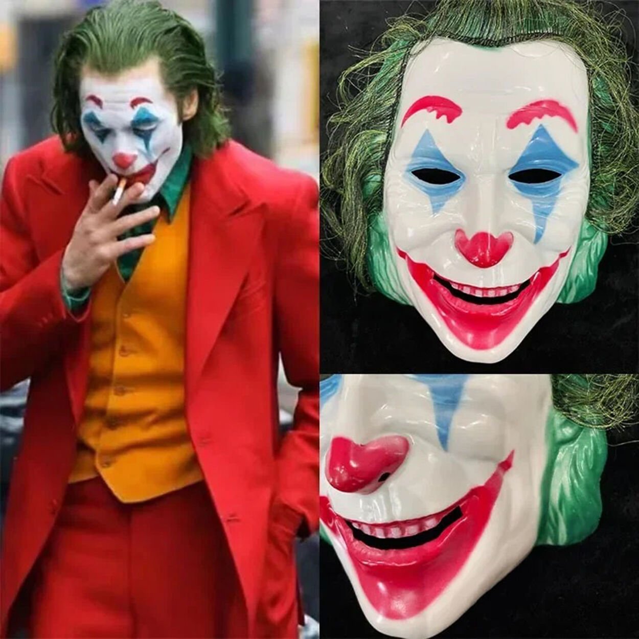Joaquin Phoenix Joker Maskesi Yeşil Saçlı Şık Tasarımlı Fonksiyonel Ürün