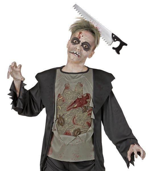 Kafaya Saplanmış Halloween Kanlı Testere Şaka Tacı Şık Tasarımlı Fonksiyonel Ürün