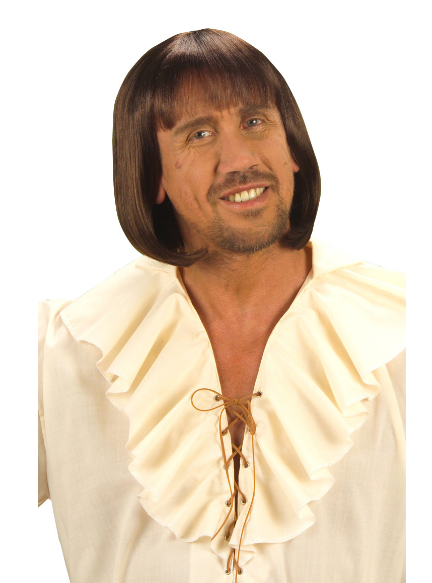 Kahve Renk Erkekler İçin Kısa Ortaçağ Peruğu Şık Tasarımlı Fonksiyonel Ürün