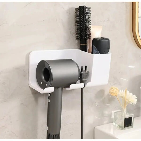 Saç Kurutma Makinesi ve Eşya Düzenleyici Beyaz Renk Şık Tasarımlı Fonksiyonel Ürün