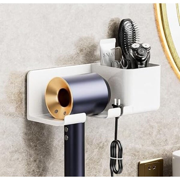 Saç Kurutma Makinesi ve Eşya Düzenleyici Beyaz Renk Şık Tasarımlı Fonksiyonel Ürün