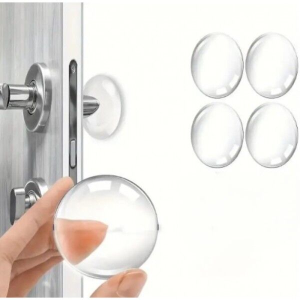 Şeffaf Silikon Mobilya ve Kapı Durdurucu Darbe Pedi 4'lü Set Şık Tasarımlı Fonksiyonel Ürün