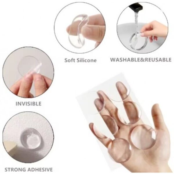 Şeffaf Silikon Mobilya ve Kapı Durdurucu Darbe Pedi 4'lü Set Şık Tasarımlı Fonksiyonel Ürün