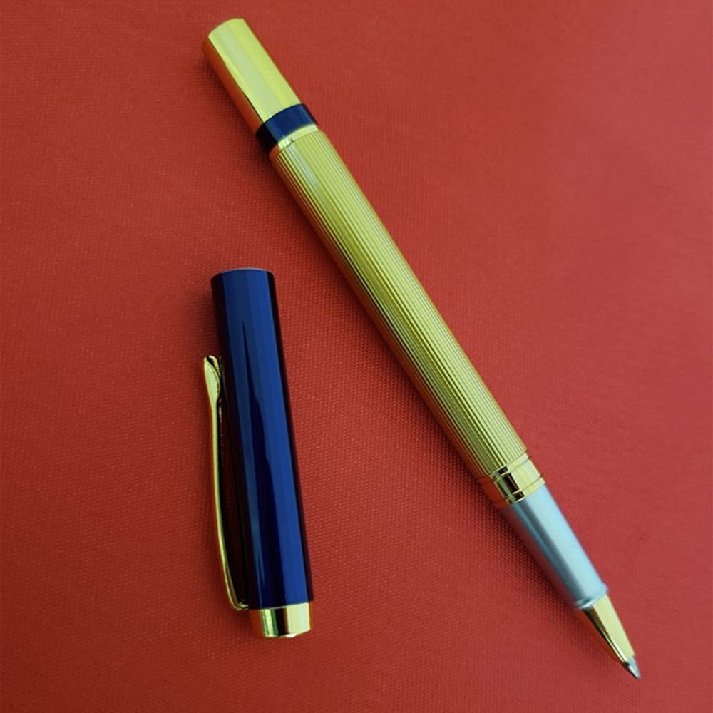 Kutulu Lacivert Gold Tasarım Roller Kalem Şık Tasarımlı Fonksiyonel Ürün