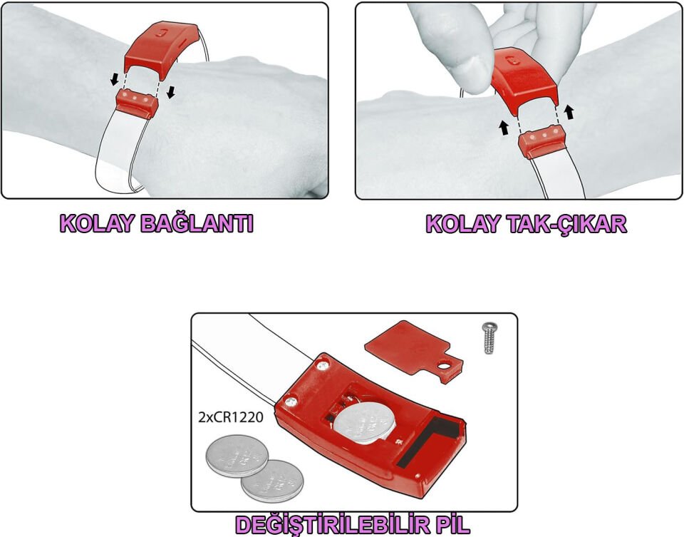 Festival Ve Parti LED Bileklik 3 Farklı Mod 1 Adet