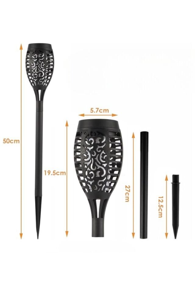 Solar Alev Efektli Bahçe Lambası Şık Tasarımlı Fonksiyonel Ürün