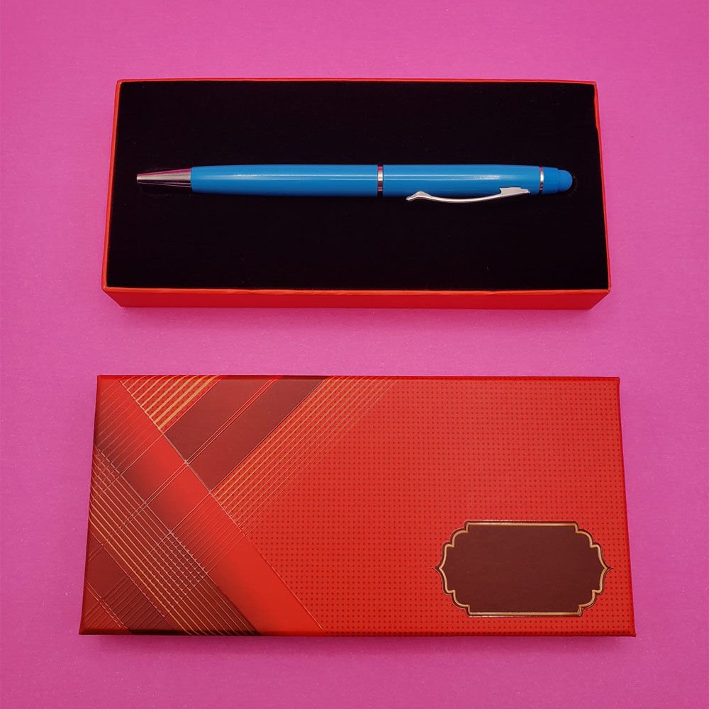 Kutulu Metal Turkuaz Kalem Şık Tasarımlı Fonksiyonel Ürün