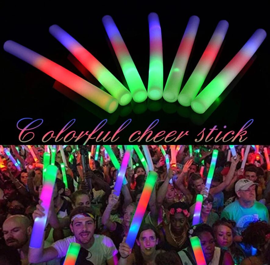 Led Işıklı Rengarenk Sünger Parti Çubuk  46 cm