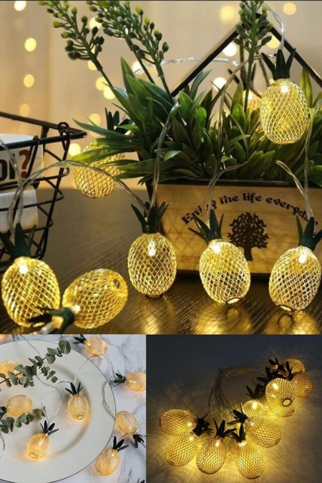 2m 10 Led 2 Kademeli Ananas Led Işık Pilli Şık Tasarımlı Fonksiyonel Ürün