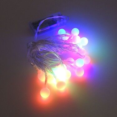 3m 20 Led Beyaz Top RGB ışık Pilli 2 Kademeli Şık Tasarımlı Fonksiyonel Ürün