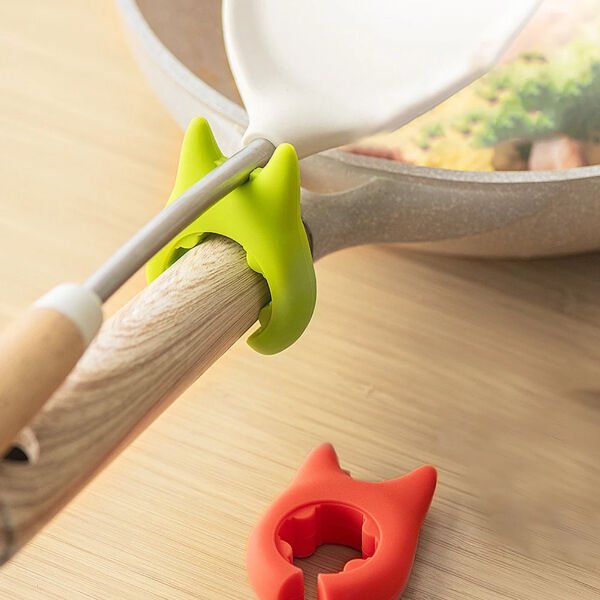 Silikon Tava Tencere Kaşık Tutucu Şık Tasarımlı Fonksiyonel Ürün