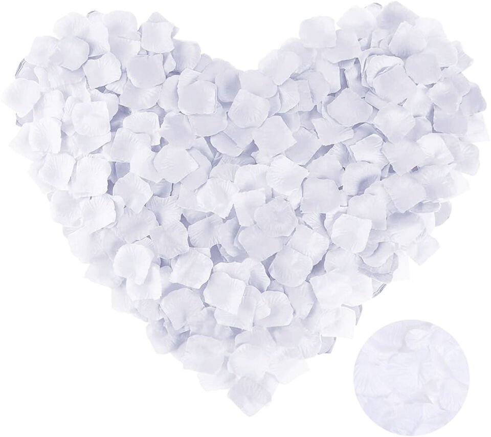 Beyaz Renk Gül Yaprağı - 10 Paket 1000 Adet Şık Tasarımlı Fonksiyonel Ürün