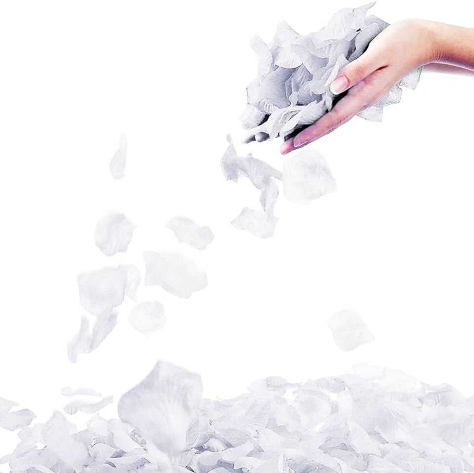 Beyaz Renk Gül Yaprağı - 5 Paket 500 Adet Şık Tasarımlı Fonksiyonel Ürün