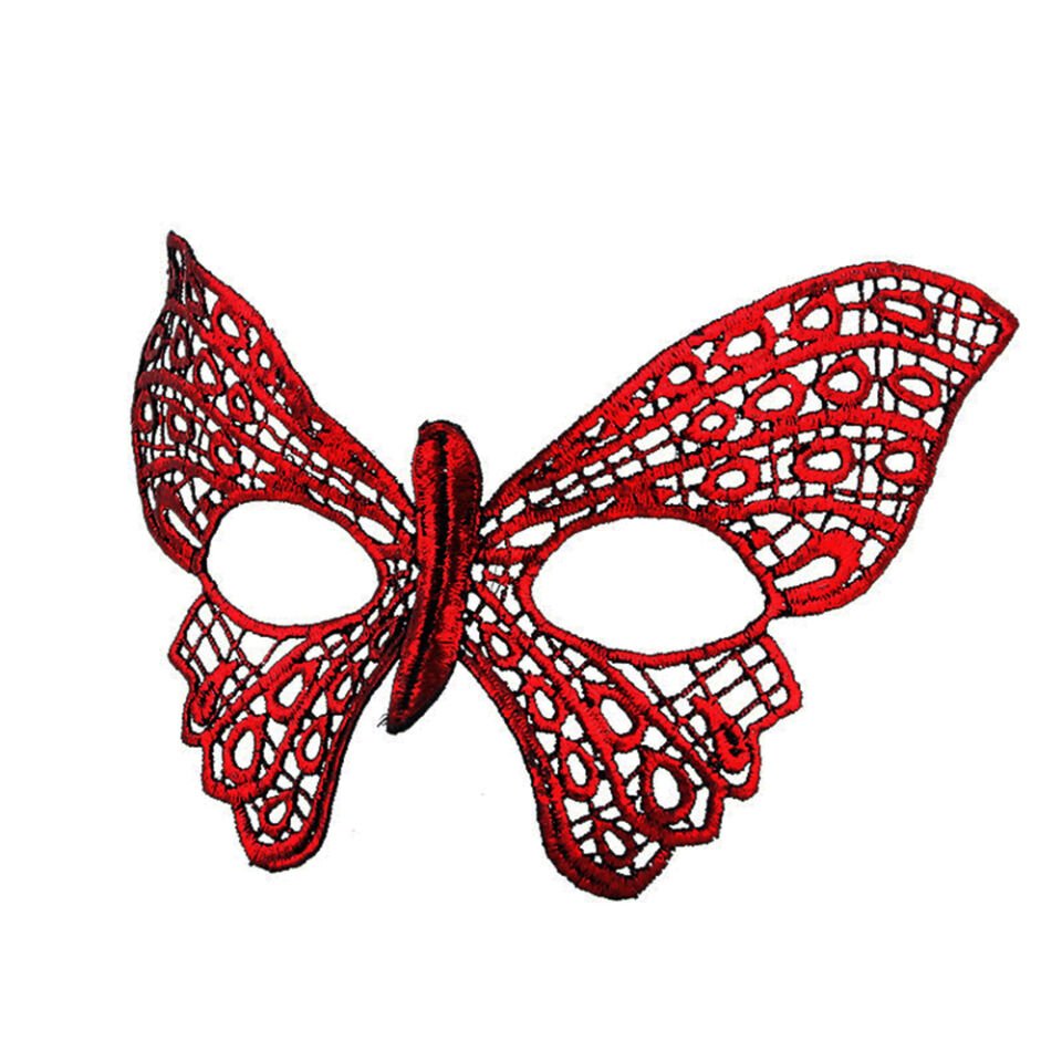 Kırmızı Dantel Masquerade Maskesi 7 No Şık Tasarımlı Fonksiyonel Ürün