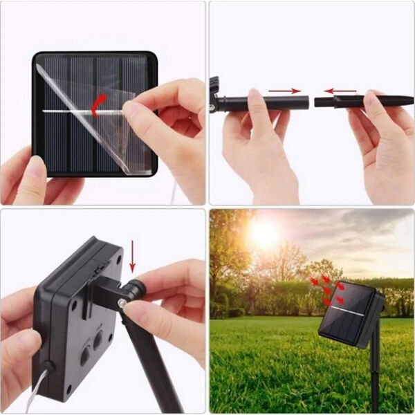 Solar 100 Ledli 12 Metre Bahçe Aydınlatma Şık Tasarımlı Fonksiyonel Ürün