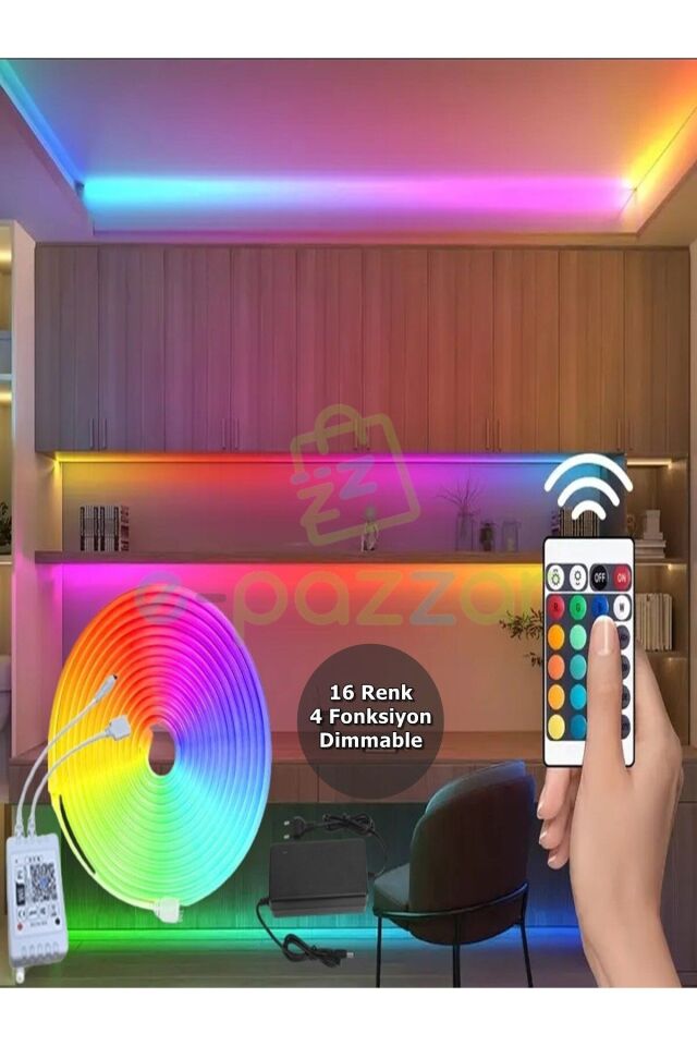 Esnek Şerit Neon Led 5M Şık Tasarımlı Fonksiyonel Ürün