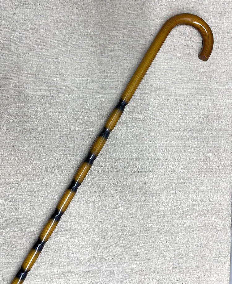 Bambu Desenli Zarif Ahşap Baston Şık Tasarımlı Fonksiyonel Ürün