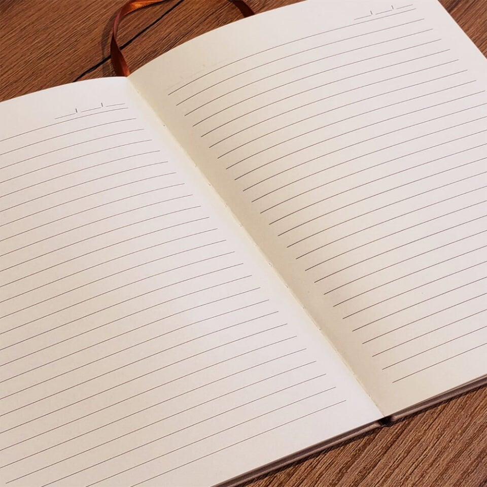 Somon Rengi Desenli Deri Defter Şık Tasarımlı Fonksiyonel Ürün