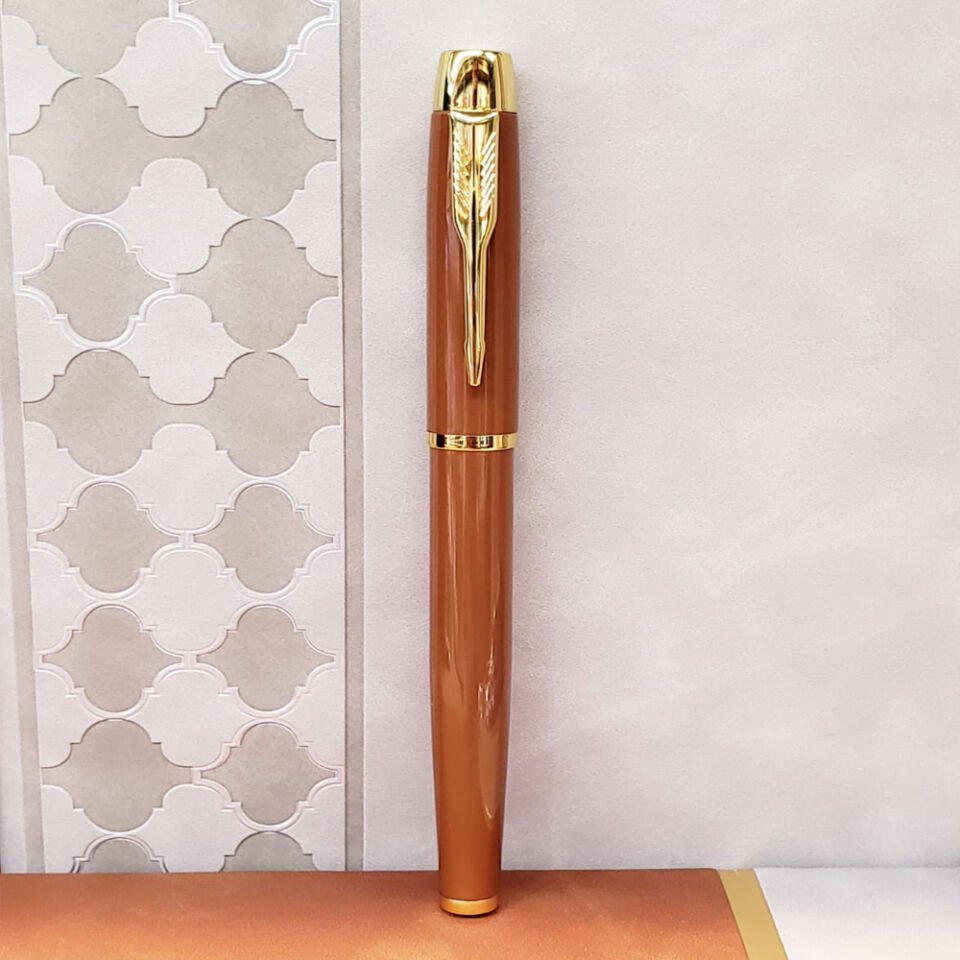 Taba Rengi Metal Tükenmez Kalem Şık Tasarımlı Fonksiyonel Ürün