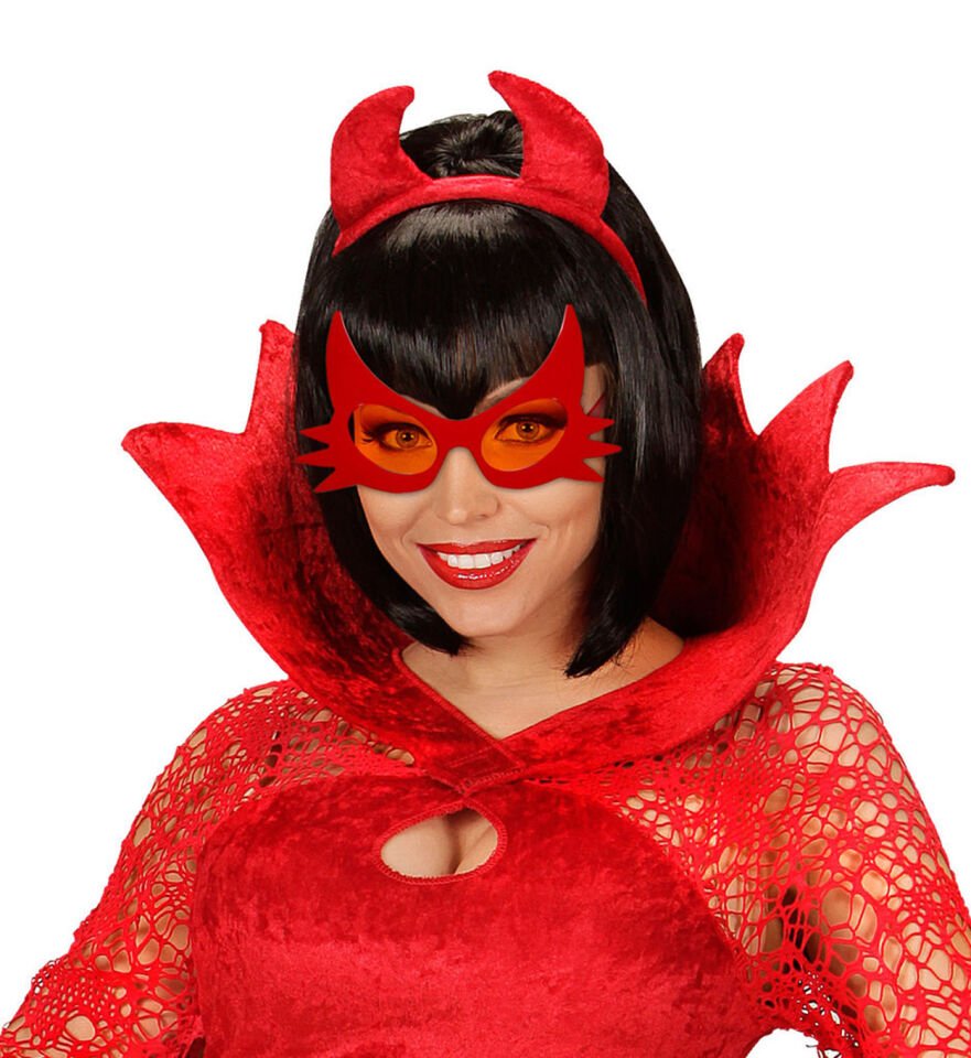 Kırmızı Renk Bıyık Tasarımlı Kedi Gözlüğü Şık Tasarımlı Fonksiyonel Ürün