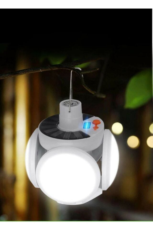 Solar 5 Kanatlı Kamp Lambası Şık Tasarımlı Fonksiyonel Ürün