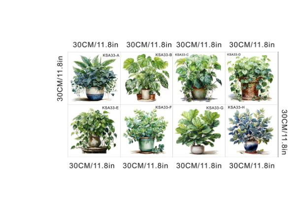 Tropikal Bitkiler Duvar Stickerı Model A Şık Tasarımlı Fonksiyonel Ürün