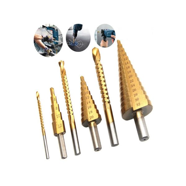 6 Parça Kademeli Matkap Ucu Seti Şık Tasarımlı Fonksiyonel Ürün