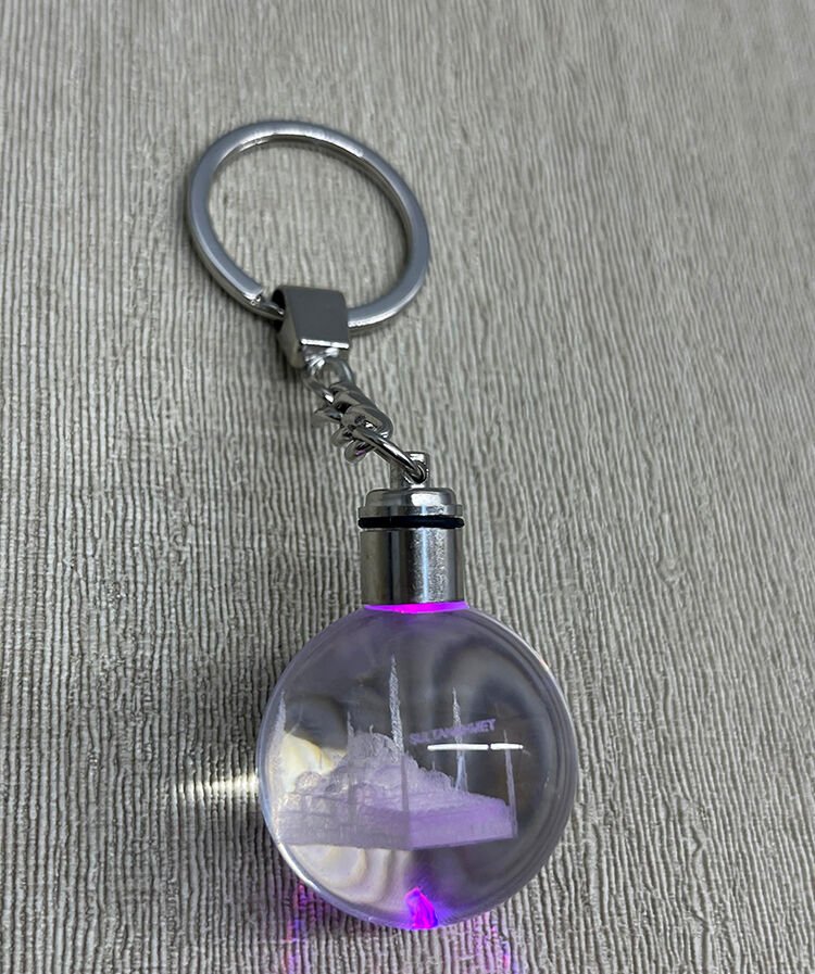 Ledli Sultanahmet Tasarımı Kristal Anahtarlık Şık Tasarımlı Fonksiyonel Ürün