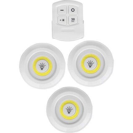 Uzaktan Kumandalı Yapışkanlı 3'lü Led Spot Lamba Şık Tasarımlı Fonksiyonel Ürün