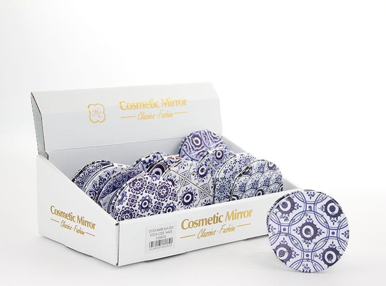 Taşlı Nazar Boncuklu Yuvarlak El Aynası İnce Şık Tasarımlı Fonksiyonel Ürün