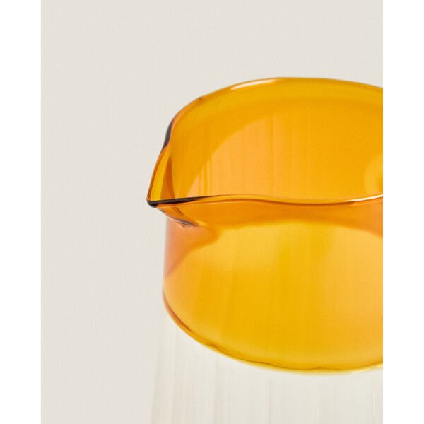 Turuncu Detaylı Cam Sürahi 1600 ml Şık Tasarımlı Fonksiyonel Ürün