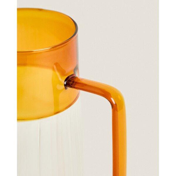 Turuncu Detaylı Cam Sürahi 1600 ml Şık Tasarımlı Fonksiyonel Ürün