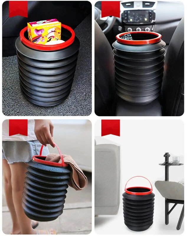 Çok Amaçlı Katlanabilir Araç İçi Kova Şık Tasarımlı Fonksiyonel Ürün