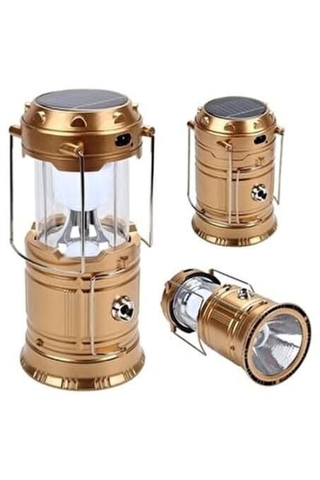 Güneş Enerjili Çok Fonksiyonlu Kamp Feneri Şık Tasarımlı Fonksiyonel Ürün
