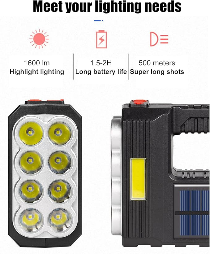 Güneş Enerjili Kamp Av Feneri Şık Tasarımlı Fonksiyonel Ürün