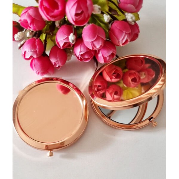 Promosyon Cep Aynası (Rose Renk) Şık Tasarımlı Fonksiyonel Ürün