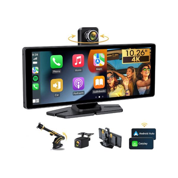 Çift Lens Kameralı Apple Ve Android CarPlay Şık Tasarımlı Fonksiyonel Ürün