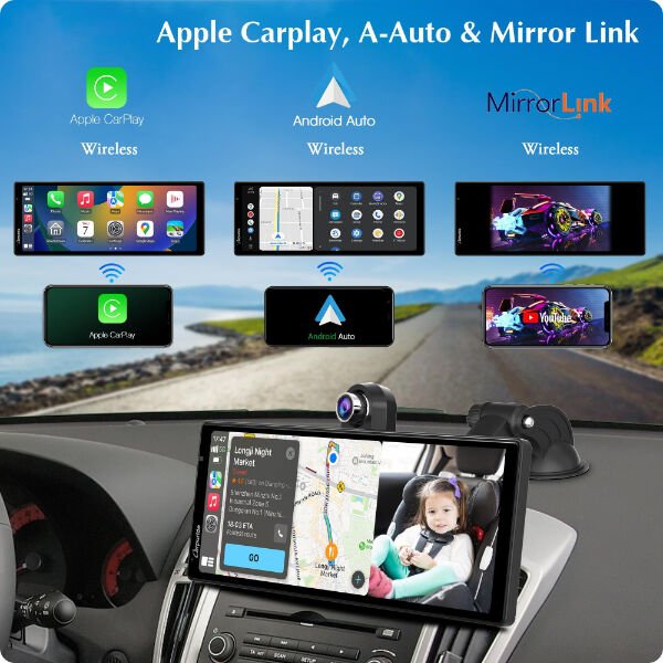 Çift Lens Kameralı Apple Ve Android CarPlay Şık Tasarımlı Fonksiyonel Ürün