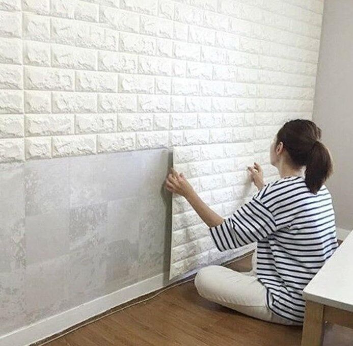 3D Tuğla Desenli Kendinden Yapışkanlı Duvar Paneli 58x38 cm Şık Tasarımlı Fonksiyonel Ürün