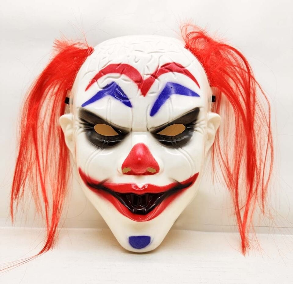 Kızıl Saçlı Joker Palyaço Maskesi Şık Tasarımlı Fonksiyonel Ürün